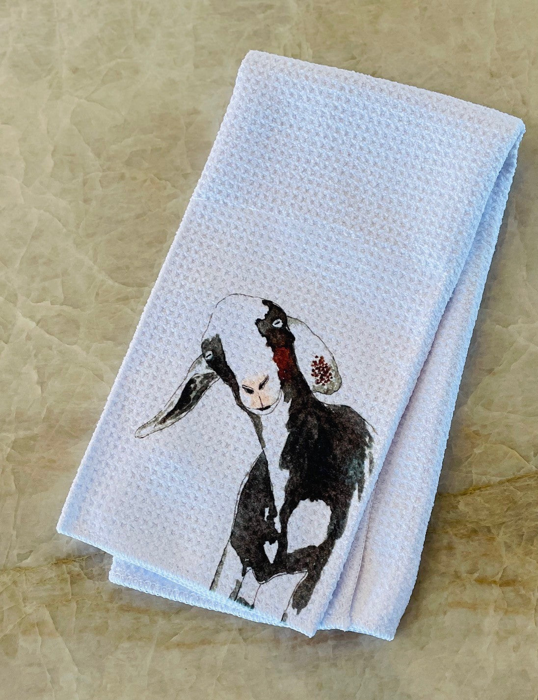 Black and White Goat Towel
