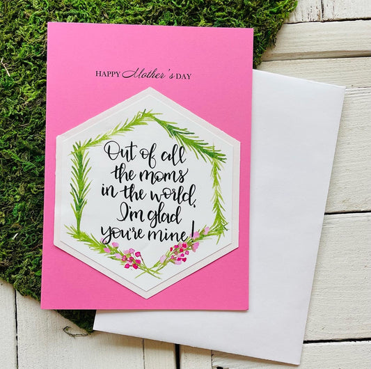 Mother's Day Window Cling Card