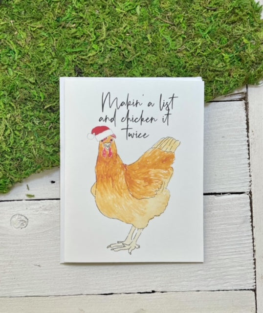 Makin' a List and Chicken it Twice Card