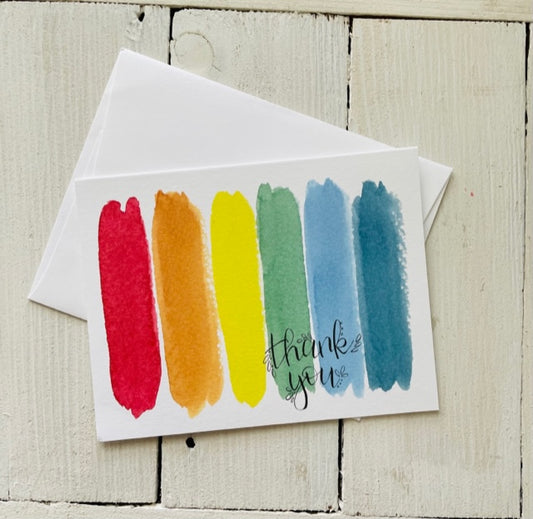 Rainbow Thank You Card