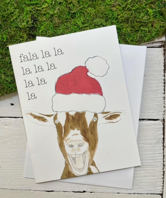 Fa La La La La Goat Card