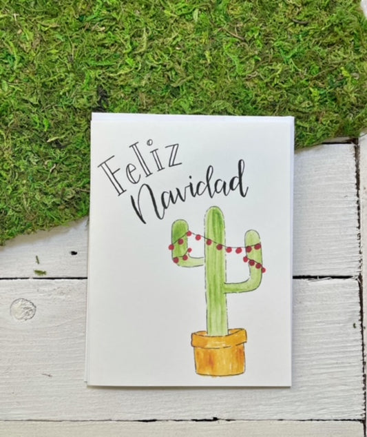 Feliz Navidad Cactus Card