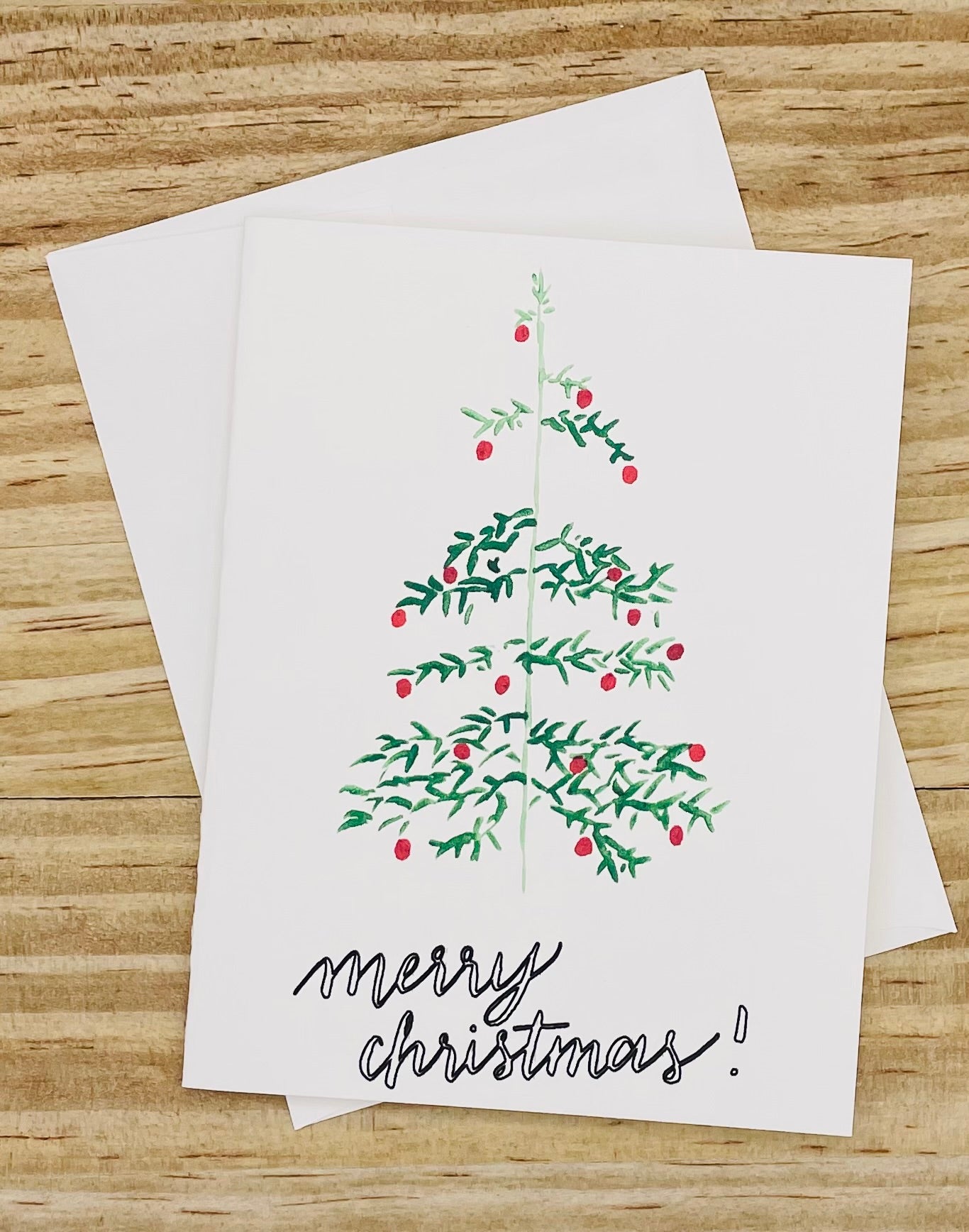 Merry Christmas Sparse Tree Card