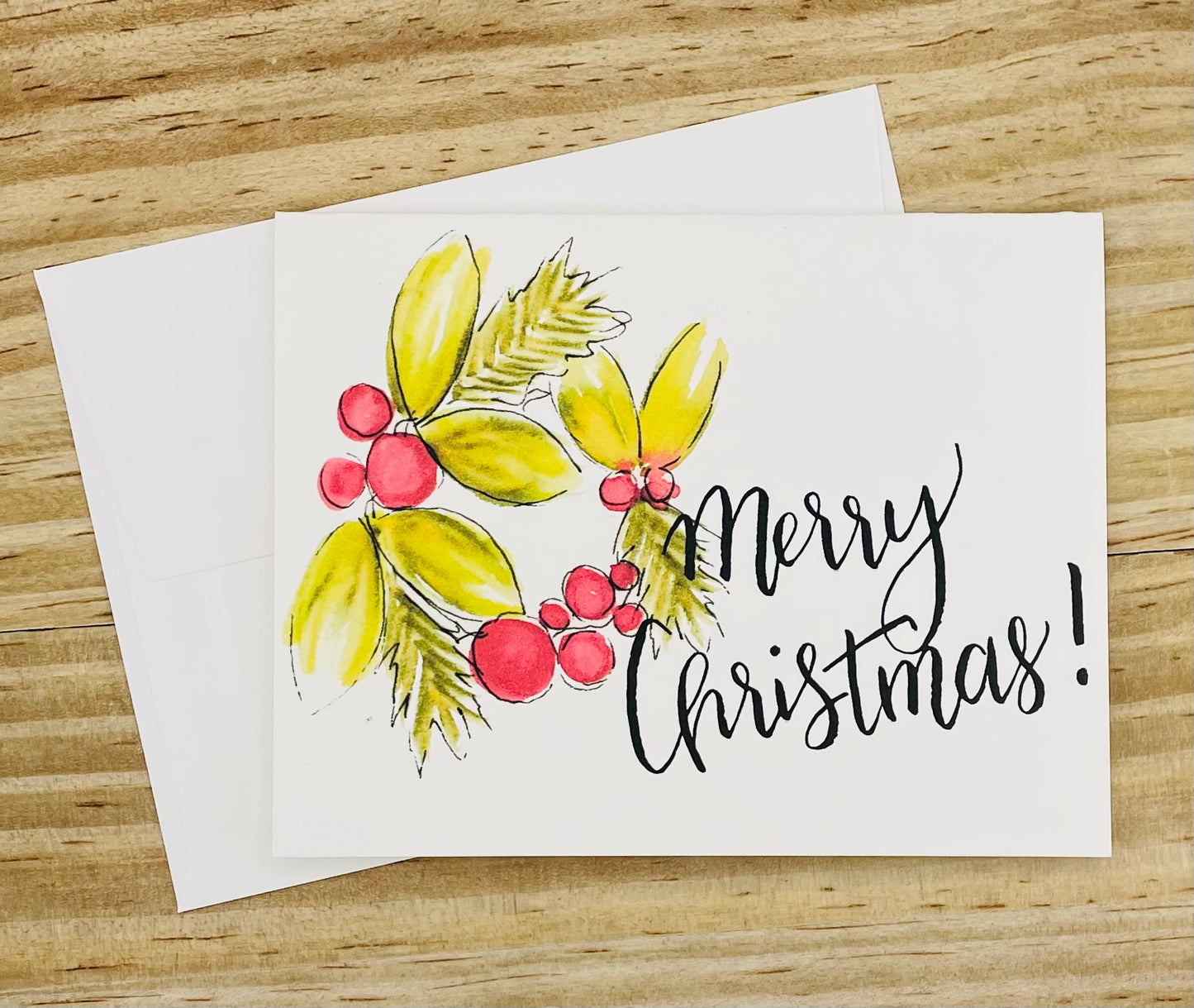 Merry Christmas Wreath Card