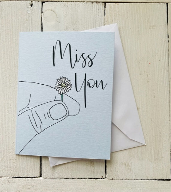 Blue Miss You Card