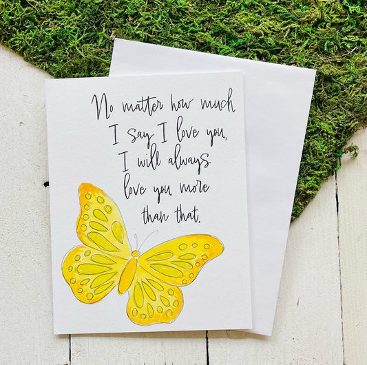 No Matter How Much I Say I Love You Card