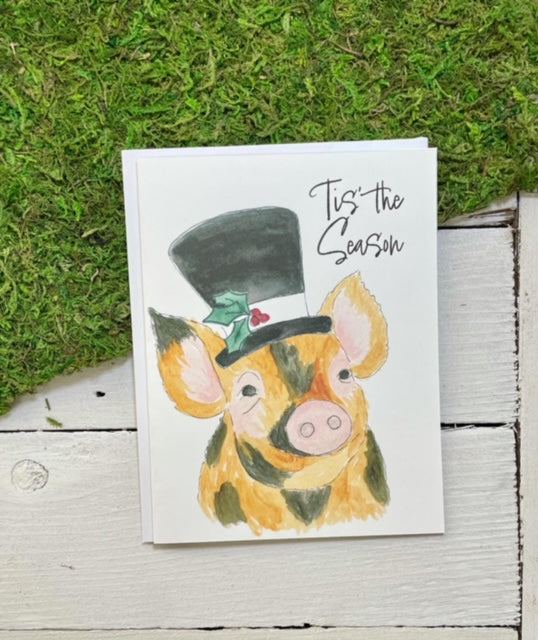 Tis' The Season Pig Card